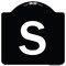 Signmission Sign with Letter S Heavy-Gauge Aluminum Architectural Sign, 18" x 18", BW-1818-22928 A-DES-BW-1818-22928 - alternate 1